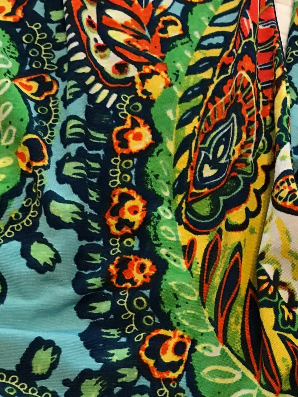 WinWin very colorful floral / paisley tie (bell) sleeve tunic (S-M) - Picture 14 of 16